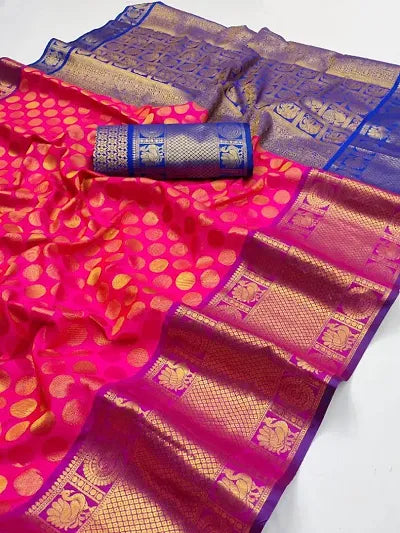 Royal Banarasi Silk Zari Woven Saree with Blouse Piece