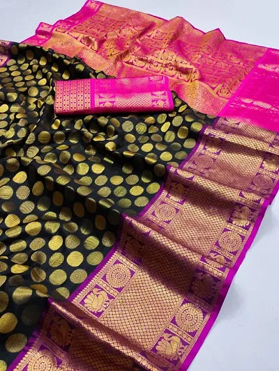 Royal Banarasi Silk Zari Woven Saree with Blouse Piece