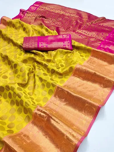 Royal Banarasi Silk Zari Woven Saree with Blouse Piece