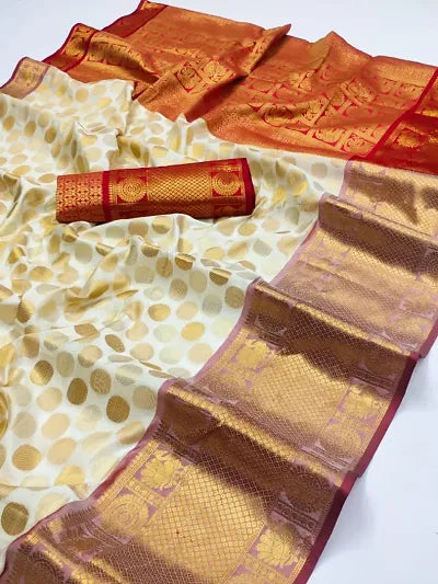 Royal Banarasi Silk Zari Woven Saree with Blouse Piece