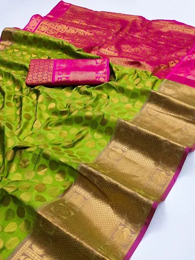 Royal Banarasi Silk Zari Woven Saree with Blouse Piece