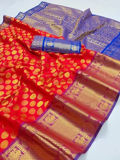 Royal Banarasi Silk Zari Woven Saree with Blouse Piece