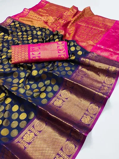 Royal Banarasi Silk Zari Woven Saree with Blouse Piece