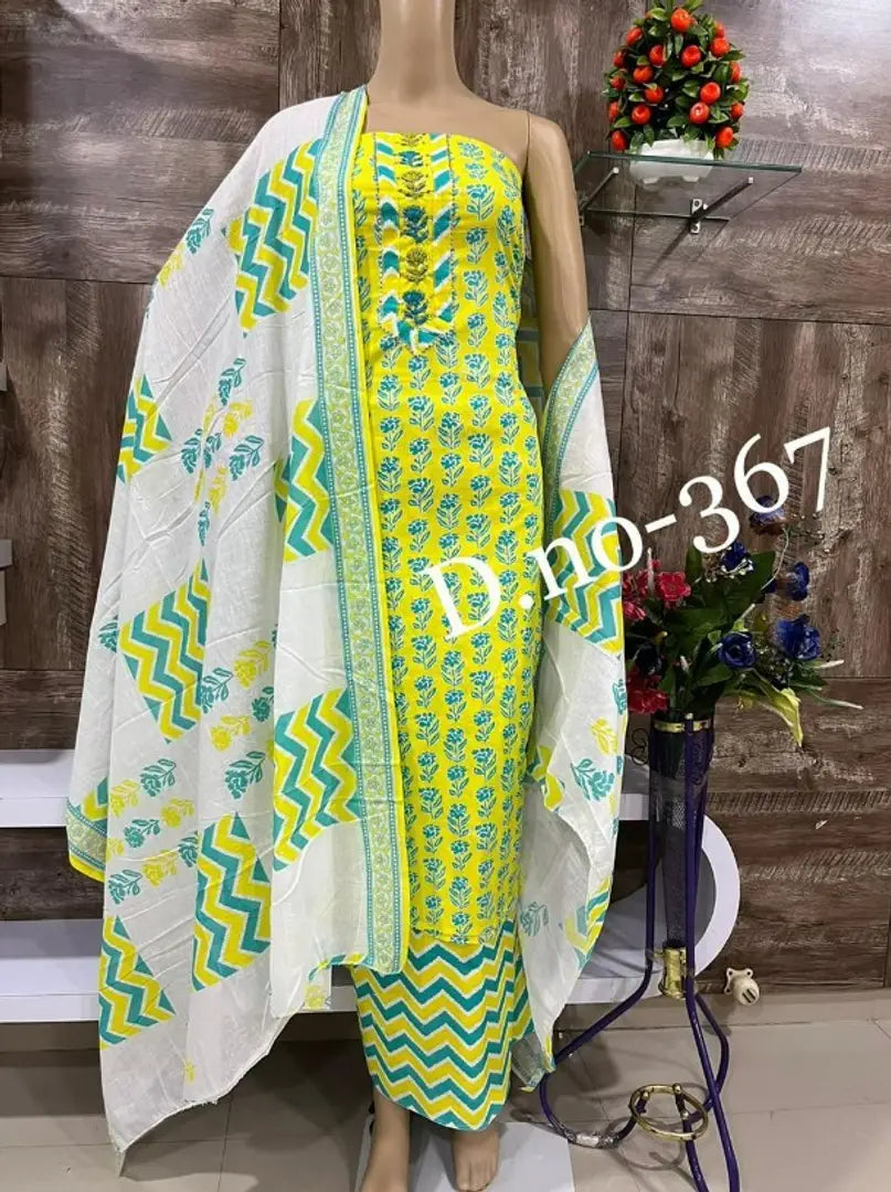 Fancy Cotton Printed Salwar Suit Dress Material