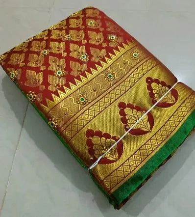 Fabulous Art Silk Woven Saree with Blouse Piece