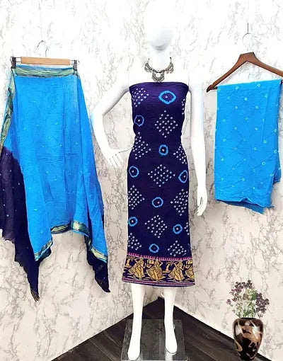 Fancy Cotton Bandhani Printed Salwar Suit Dress Material