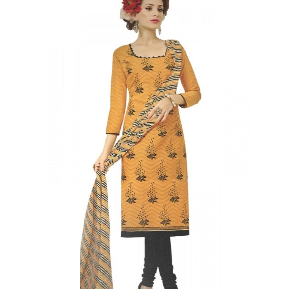 Graceful Womens Cotton Regular Unstitched Salwar Suit Dress Material With Dupatta