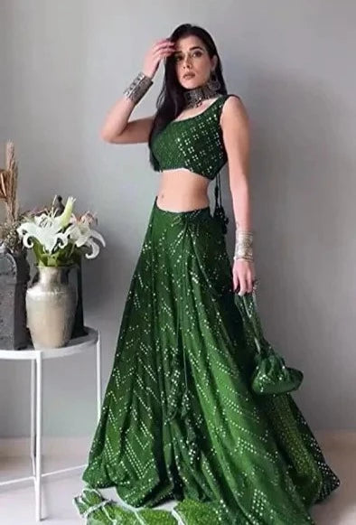 Stylish Wool Embroidered Lehenga Choli