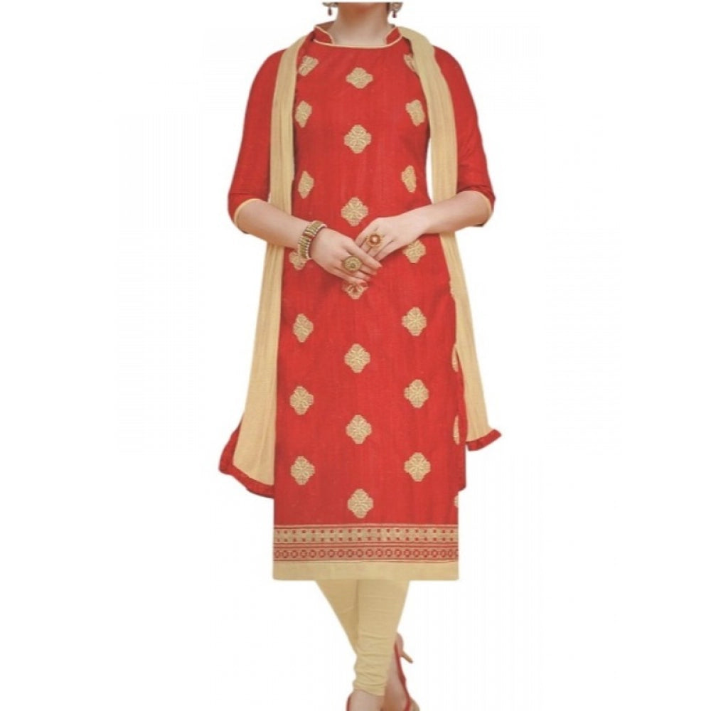 Graceful Womens Cotton Regular Unstitched Salwar Suit Dress Material With Dupatta