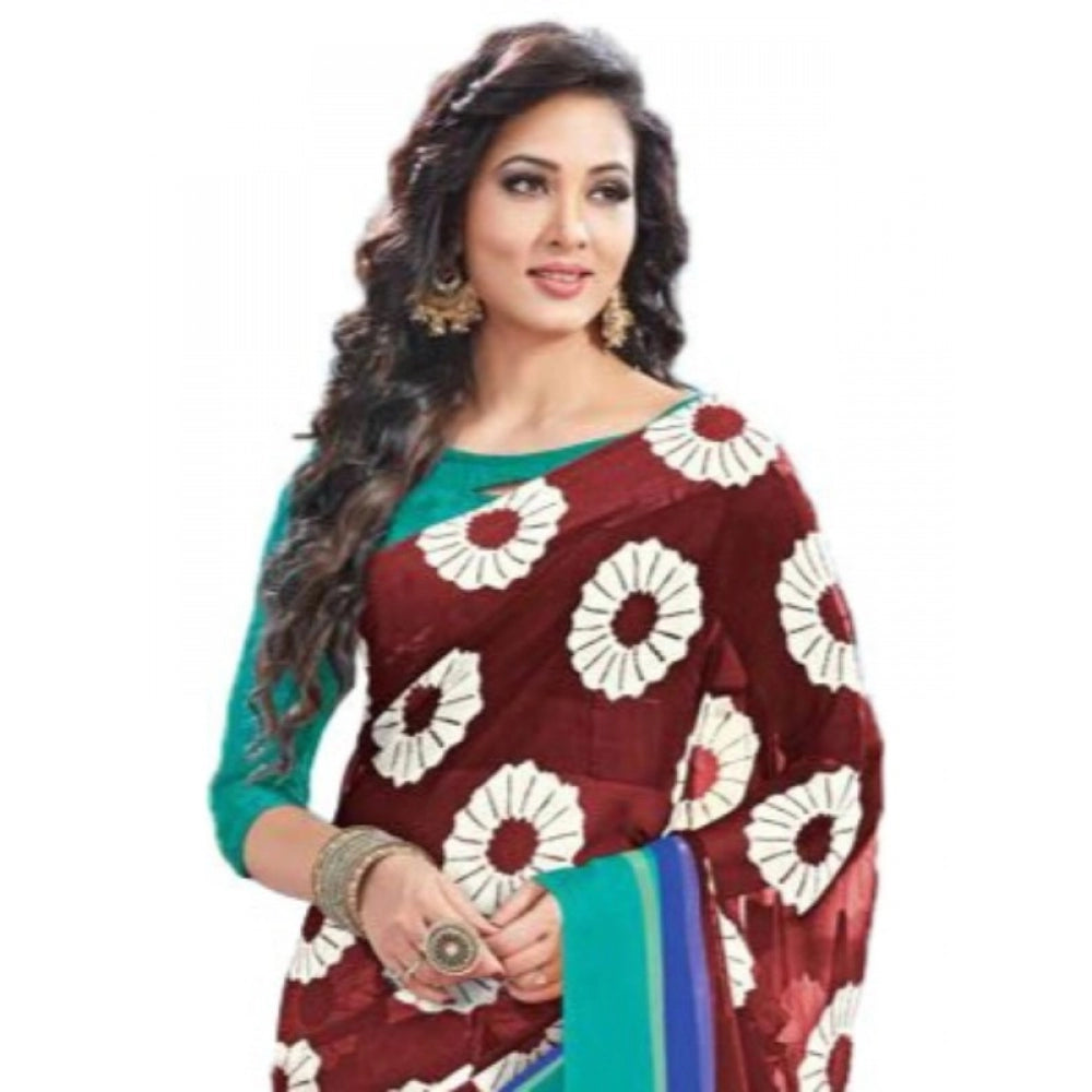 Designer Geogrette Digital Printed Saree with Blouse piece