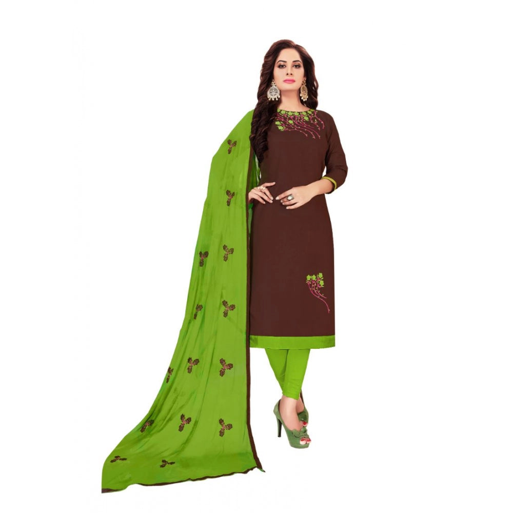 Wonderful Glaze Cotton Unstitched Salwar Suit Dress Material With Dupatta