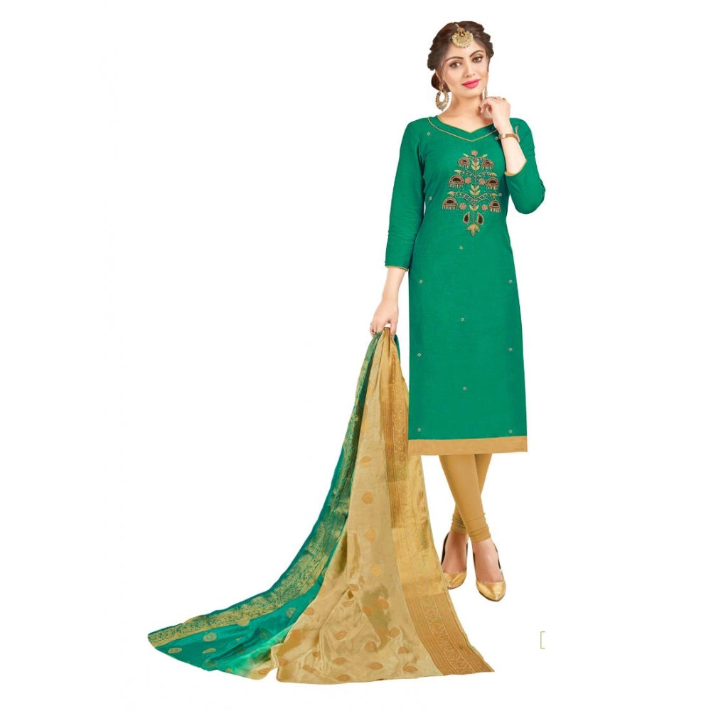 Graceful South Slub Cotton Unstitched Salwar Suit Dress Material With Dupatta