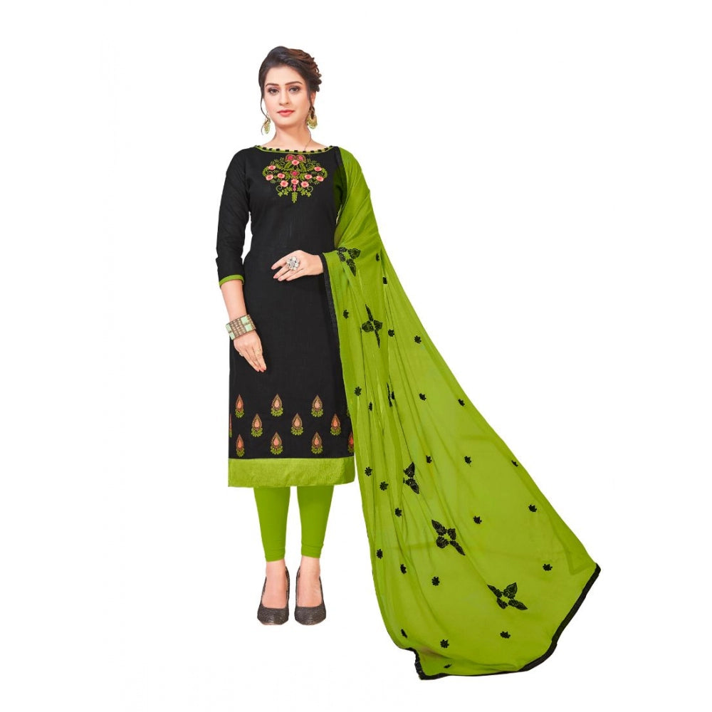 Trendy Slub Cotton Unstitched Salwar Suit Dress Material With Dupatta