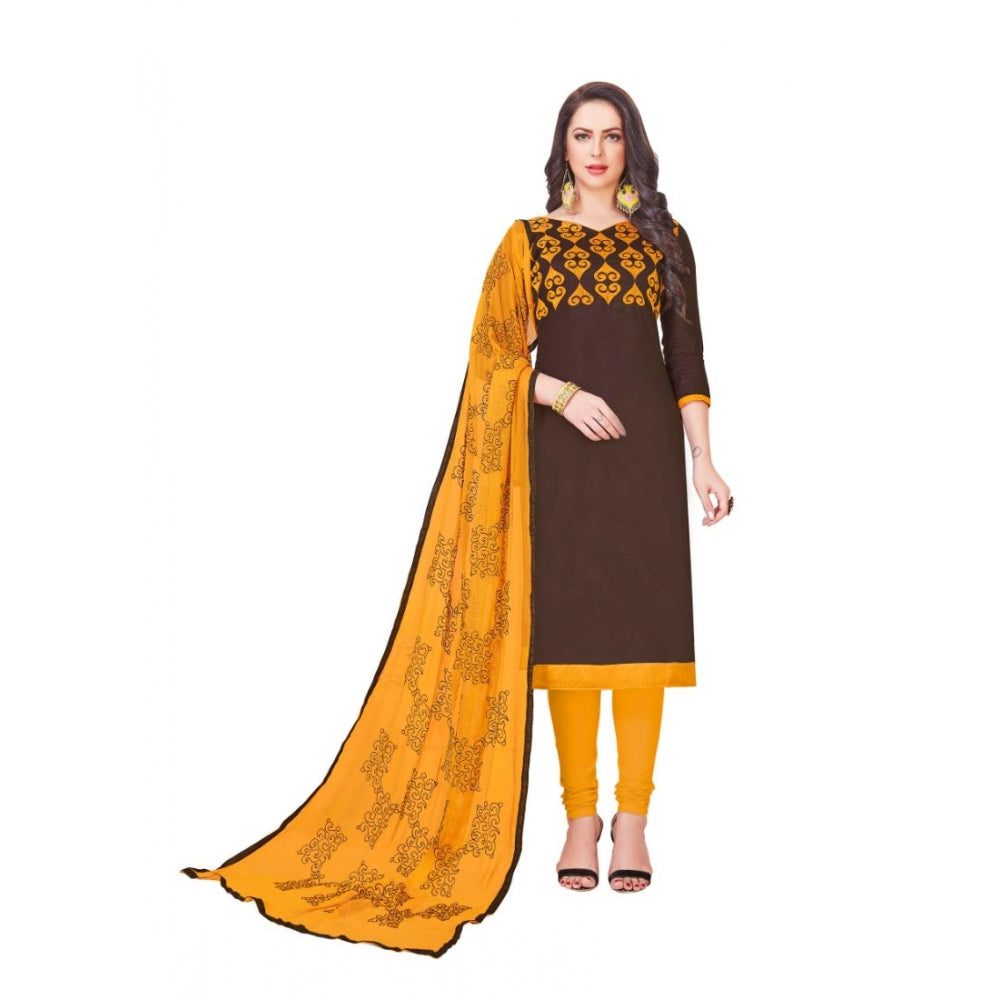 Wonderful Glaze Cotton Unstitched Salwar Suit Dress Material With Dupatta