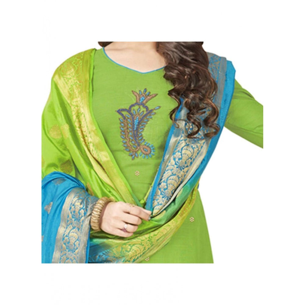 Sensational South Slub Cotton Unstitched Salwar Suit Dress Material With Dupatta