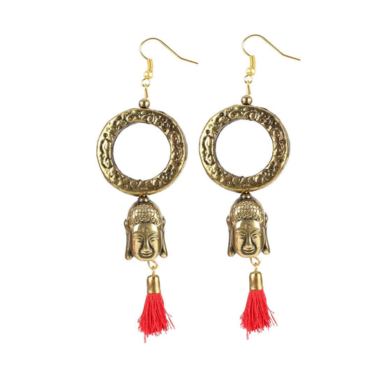 Stylish Gold plated Hook Dangler Hanging Tassel Fashion Earrings