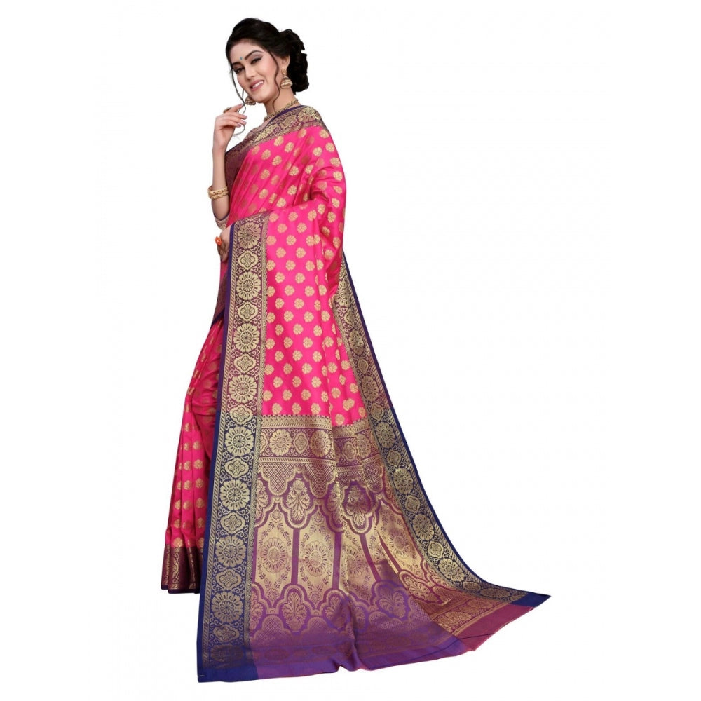 Wonderful Sana Silk Jacquard Saree With Blouse piece