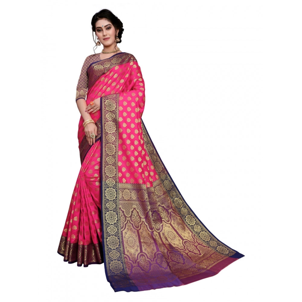 Wonderful Sana Silk Jacquard Saree With Blouse piece