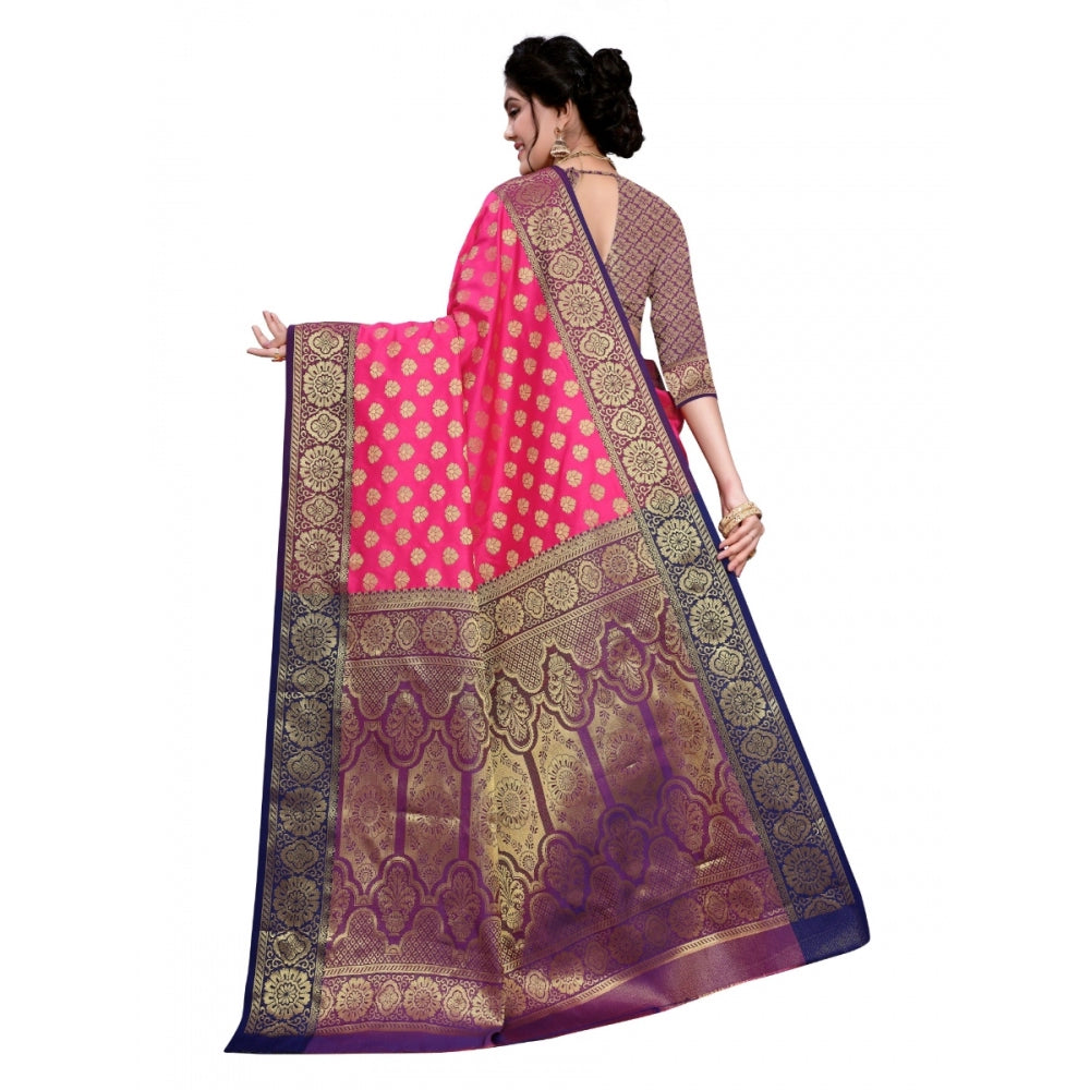 Wonderful Sana Silk Jacquard Saree With Blouse piece