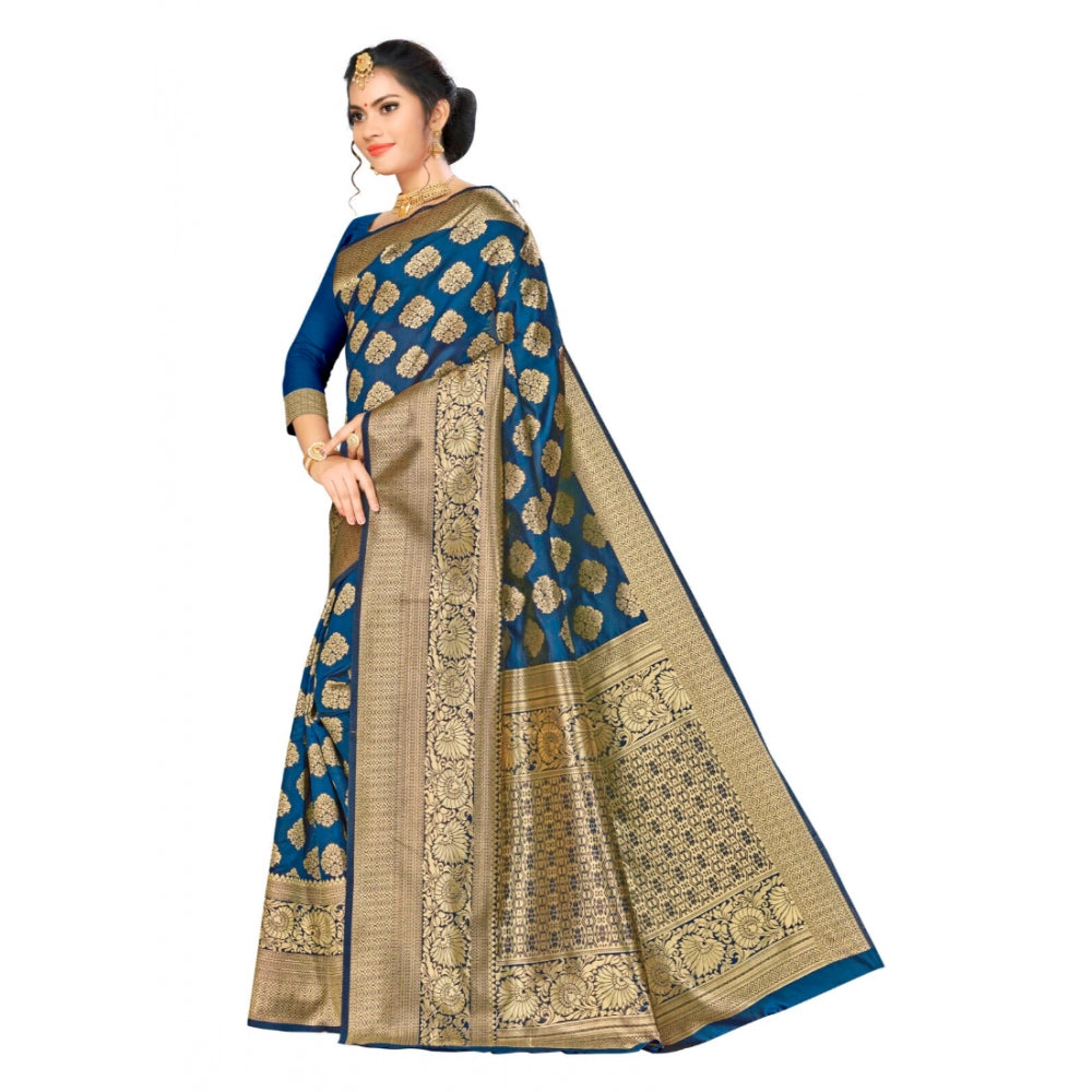 Trendy Banarasi silk Saree with Blouse piece