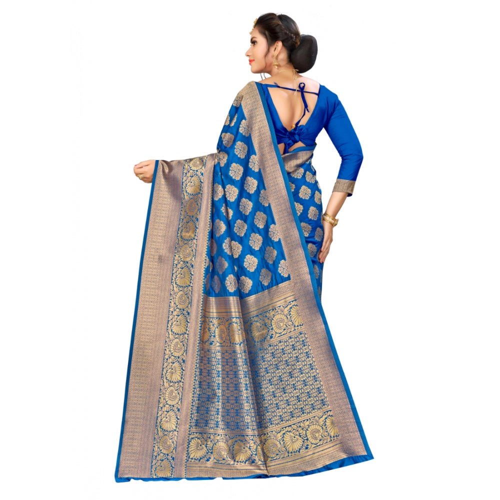 Trendy Banarasi silk Saree with Blouse piece