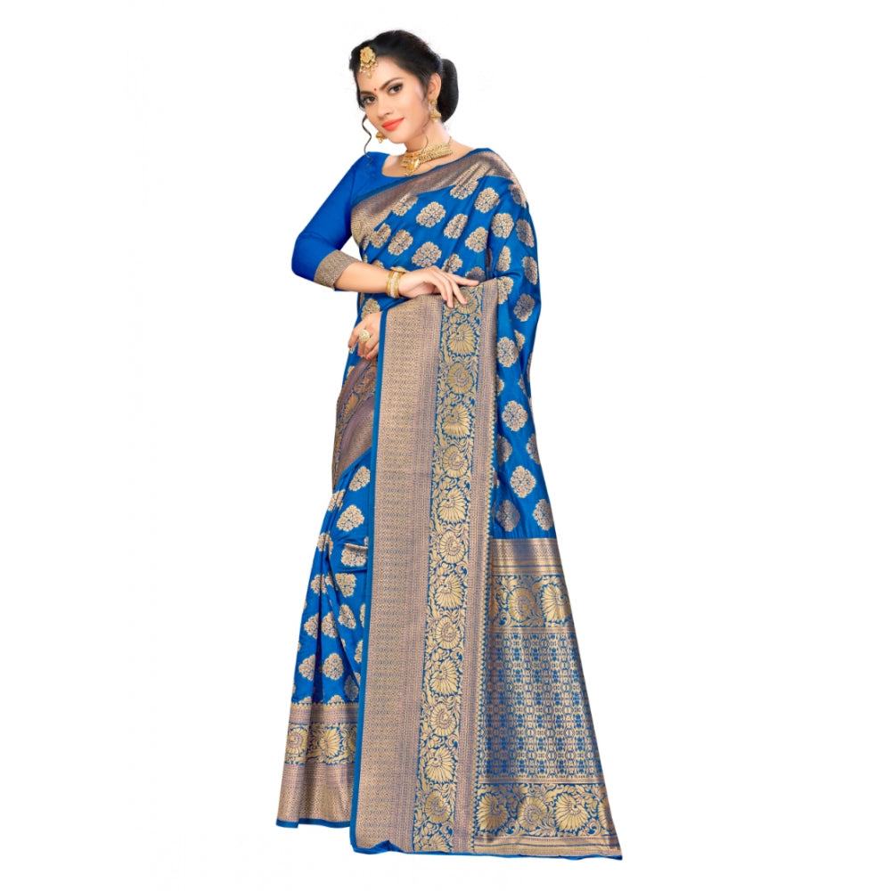 Trendy Banarasi silk Saree with Blouse piece