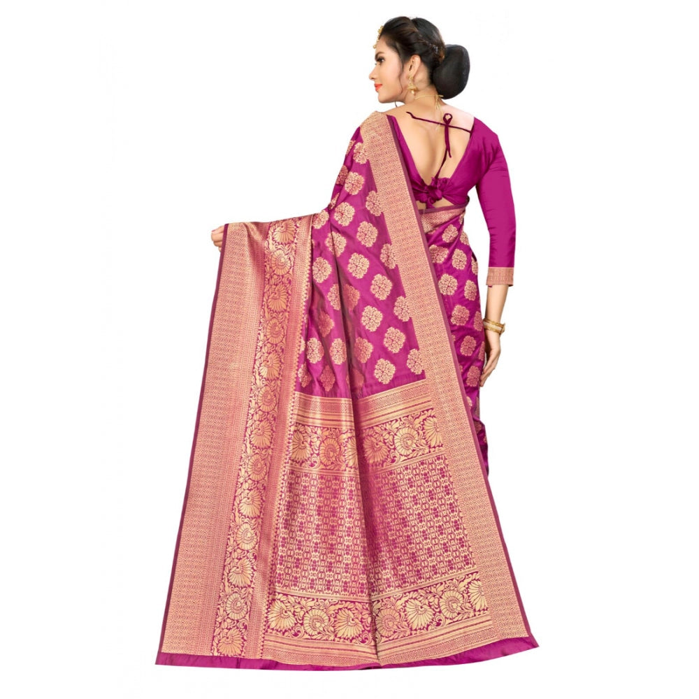 Trendy Banarasi silk Saree with Blouse piece