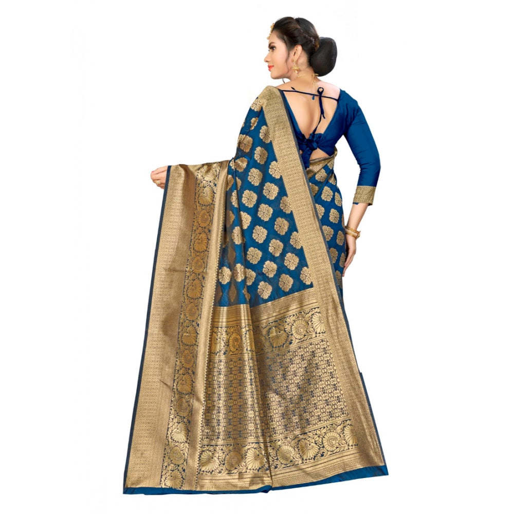 Trendy Banarasi silk Saree with Blouse piece