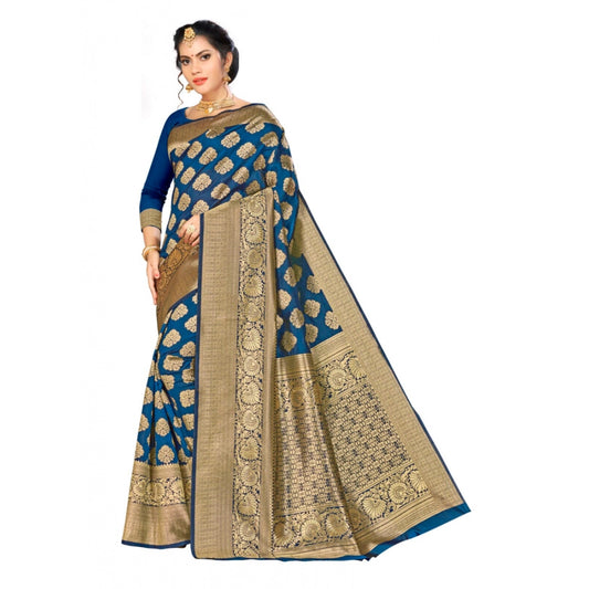 Trendy Banarasi silk Saree with Blouse piece