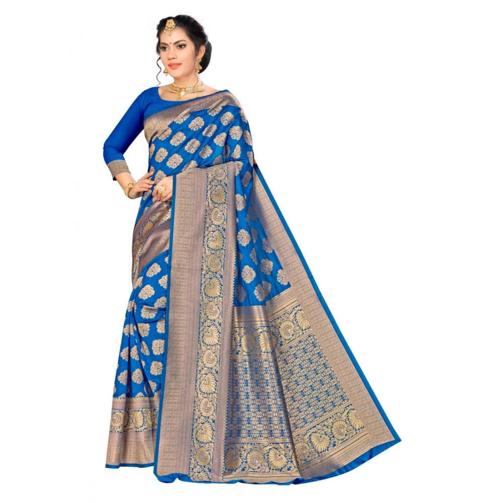 Trendy Banarasi silk Saree with Blouse piece