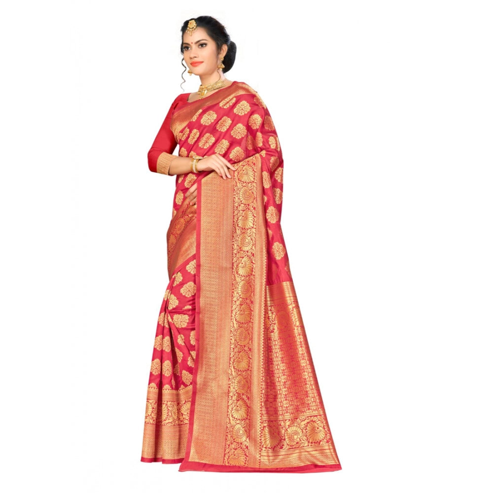 Trendy Banarasi silk Saree with Blouse piece