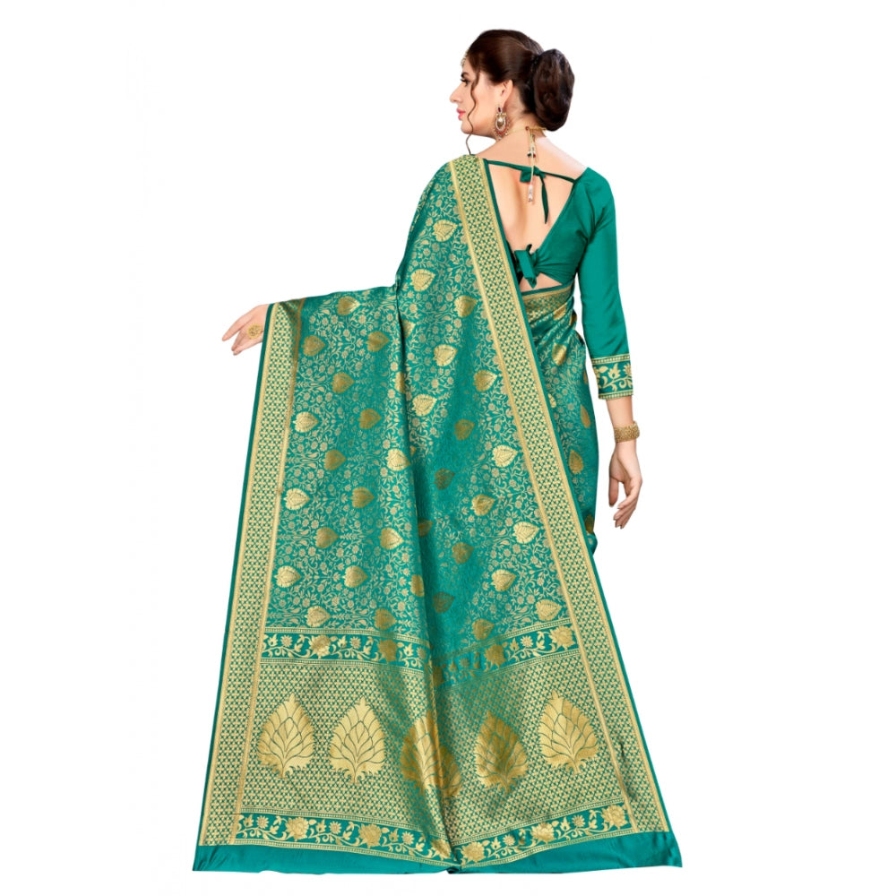 Trendy Banarasi silk Saree with Blouse piece