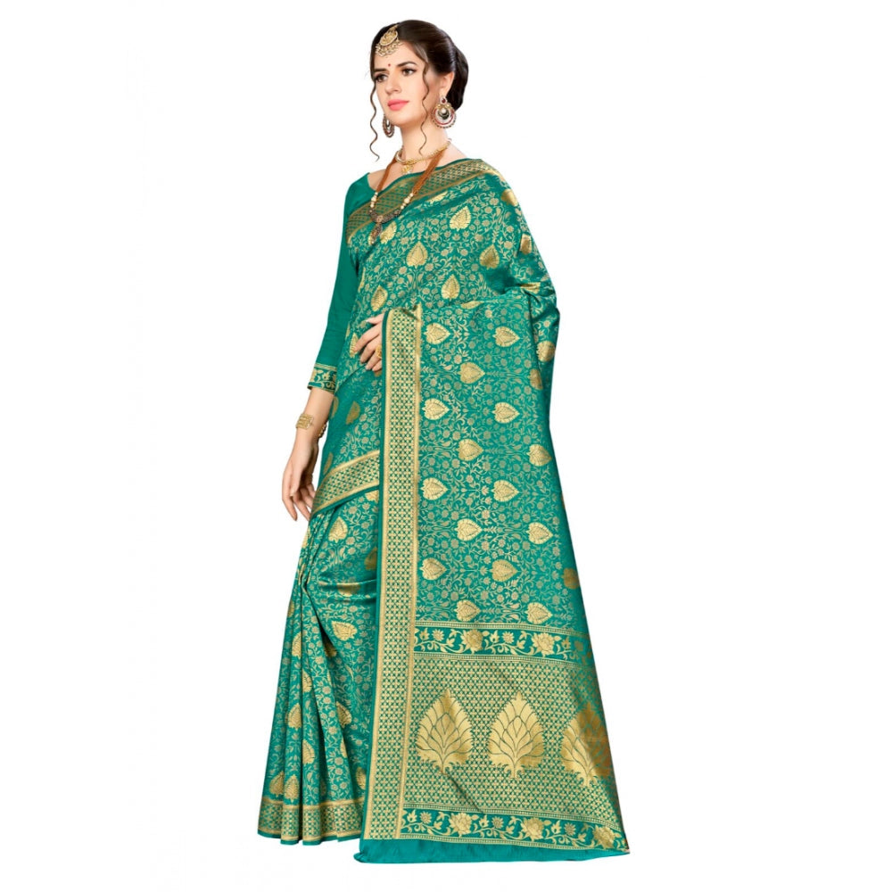 Trendy Banarasi silk Saree with Blouse piece