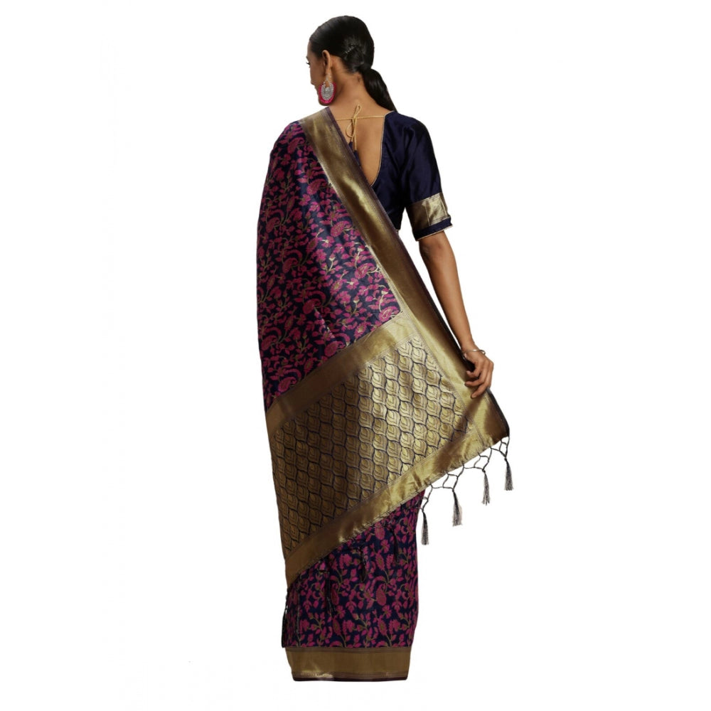 Trendy Banarasi silk Saree with Blouse piece