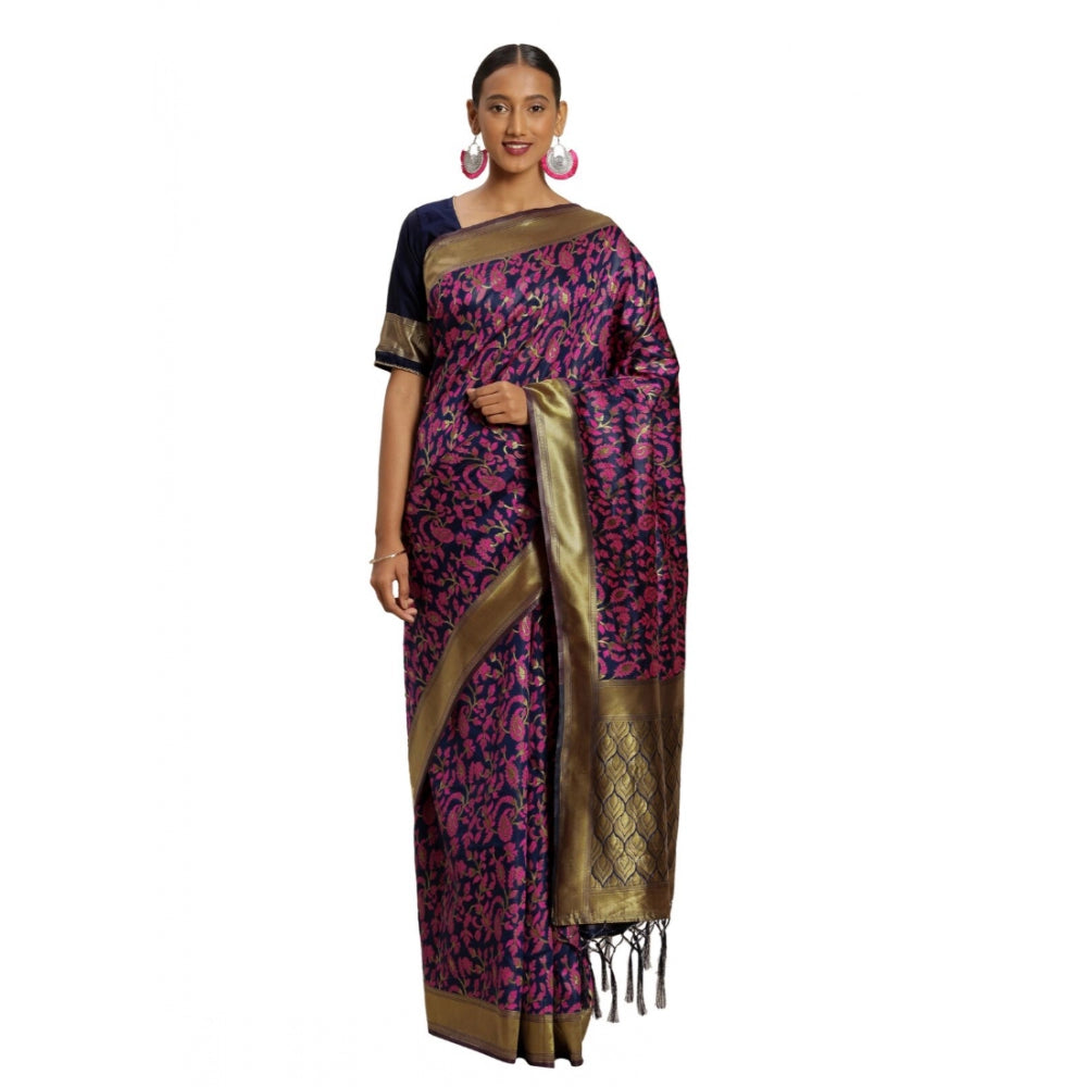 Trendy Banarasi silk Saree with Blouse piece