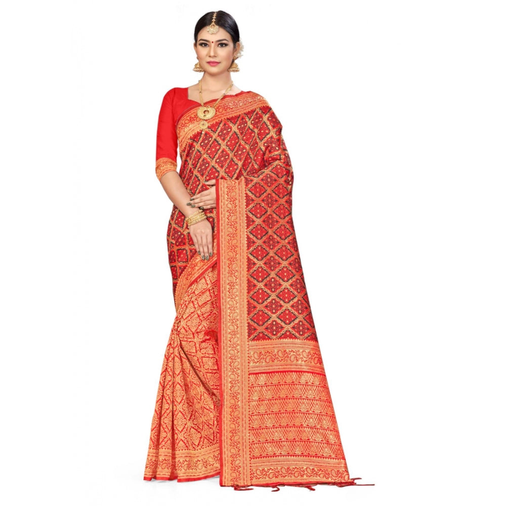 Trendy Banarasi silk Saree with Blouse piece