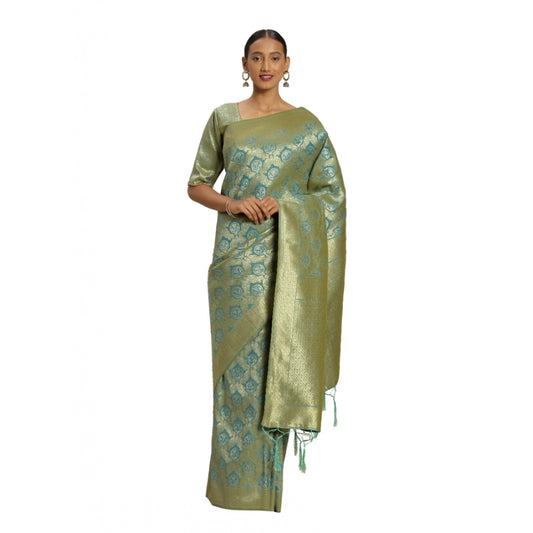 Trendy Banarasi silk Saree with Blouse piece