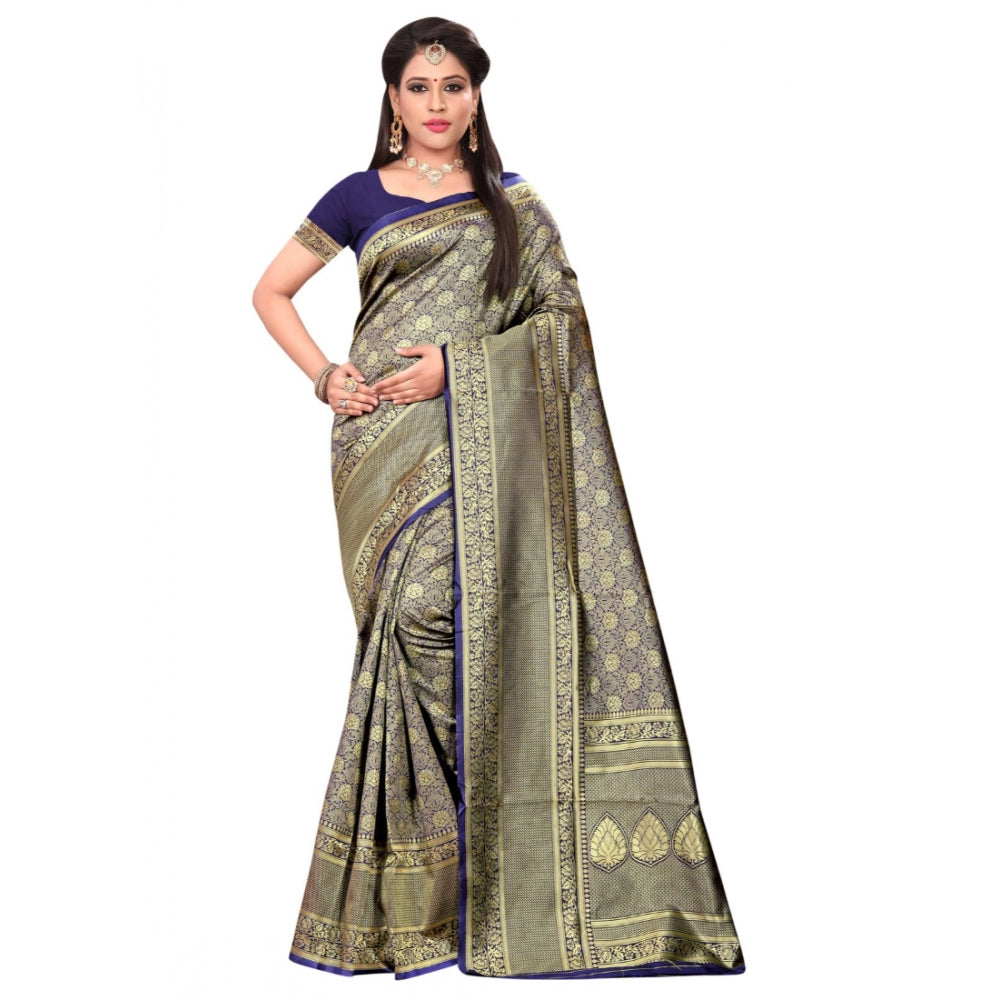 Trendy Banarasi silk Saree with Blouse piece