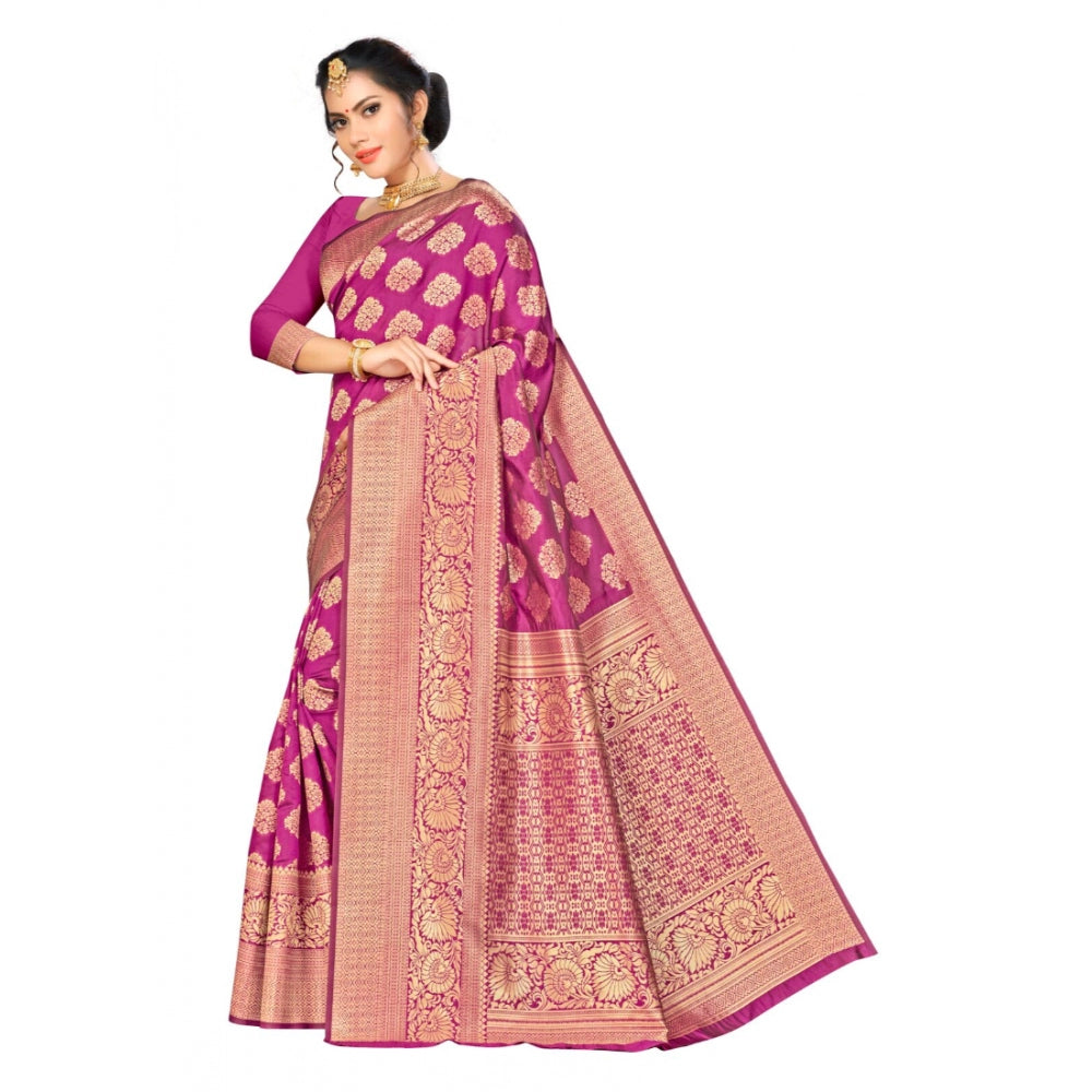 Trendy Banarasi silk Saree with Blouse piece