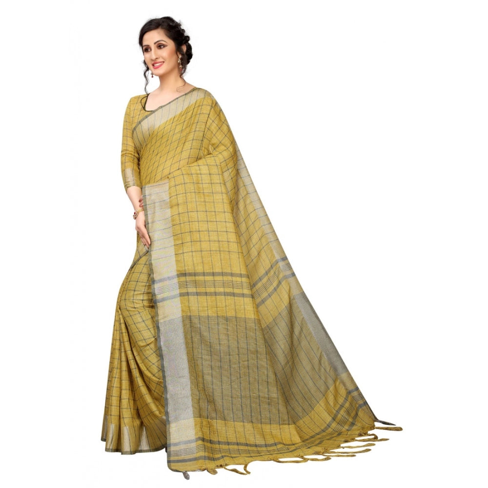 Pretty Linen Saree with Blouse