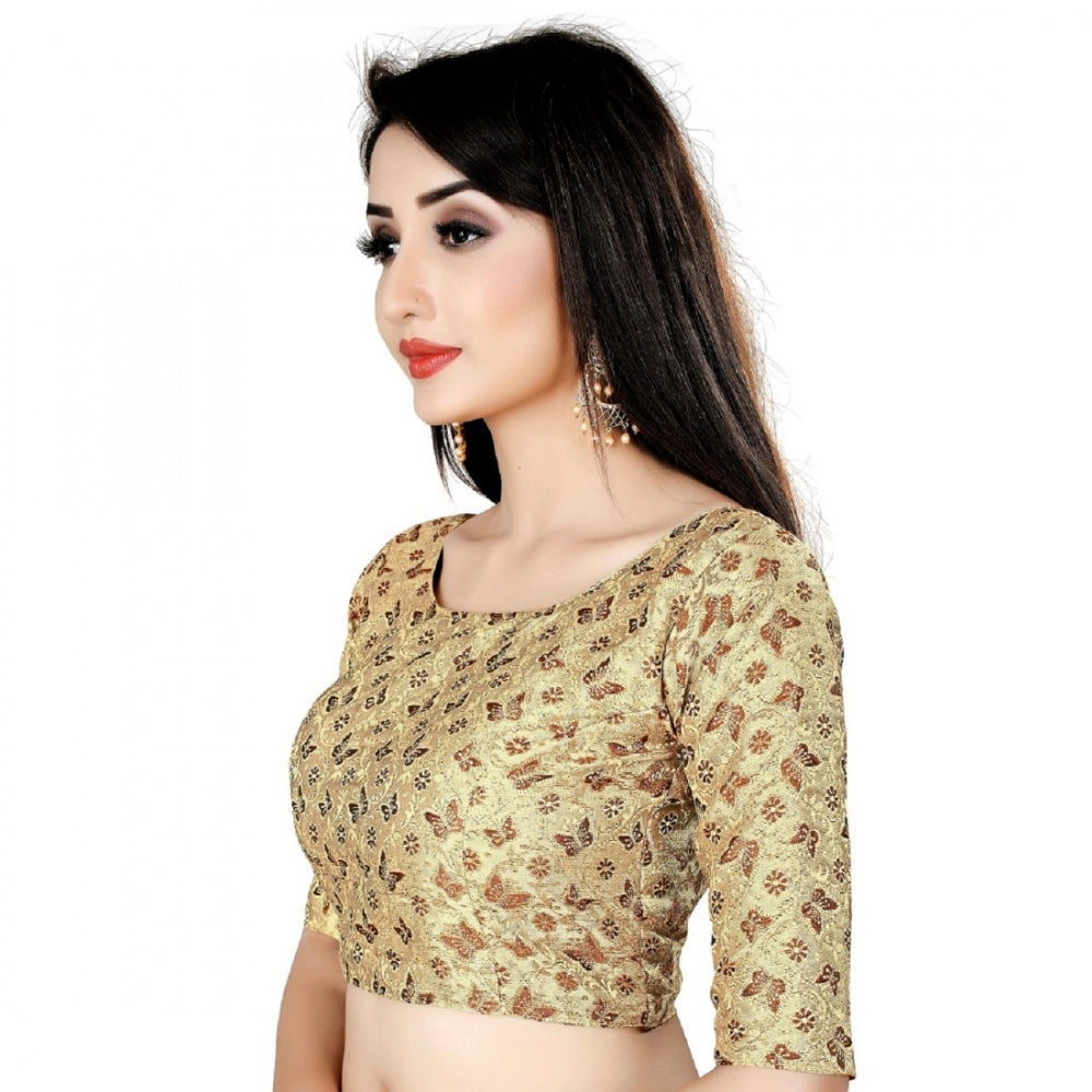 Wonderful Brocade Inner Cotton Full Stitched Padded Blouse