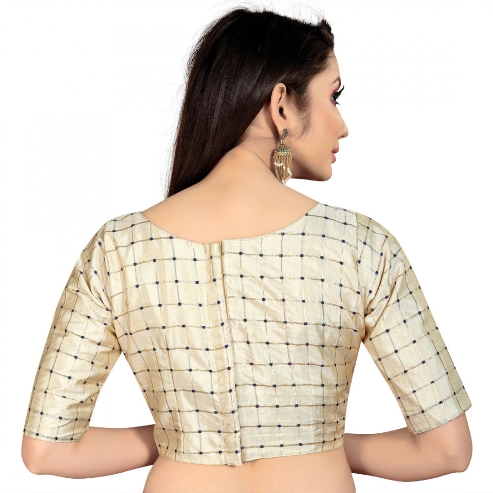 Wonderful Brocade Inner Cotton Full Stitched Padded Blouse