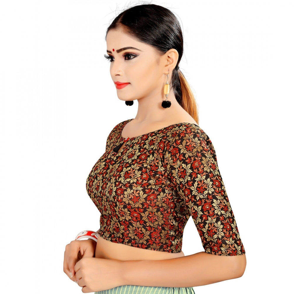 Wonderful Brocade Inner Cotton Full Stitched Padded Blouse