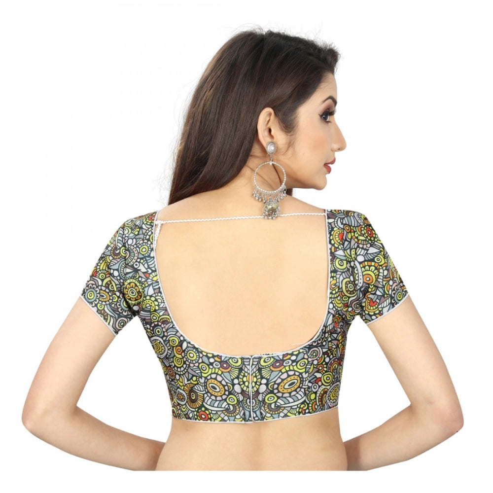 Wonderful Satin Silk Inner Cotton Full Stitched Padded Blouse