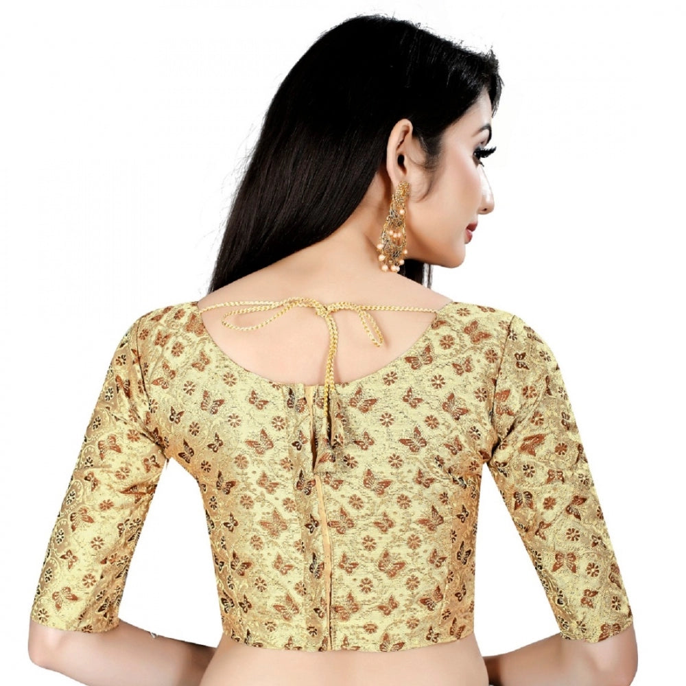 Wonderful Brocade Inner Cotton Full Stitched Padded Blouse