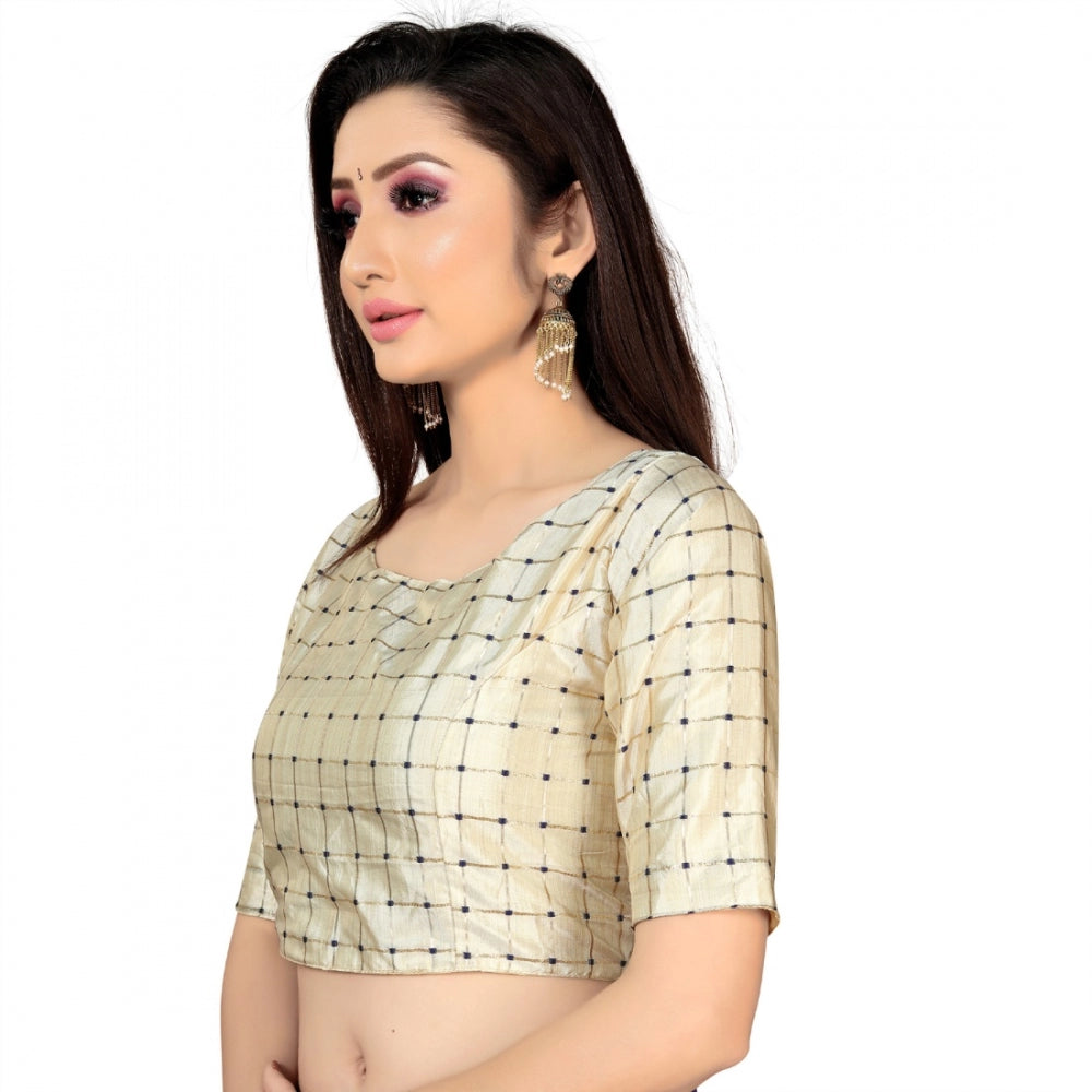 Wonderful Brocade Inner Cotton Full Stitched Padded Blouse