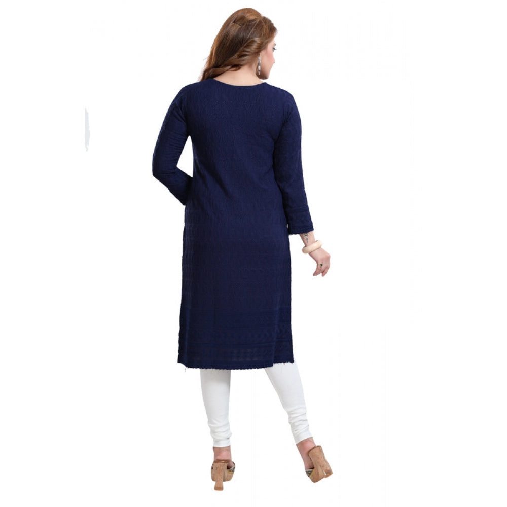 Delightful Rayon Embroidered Straight Kurti