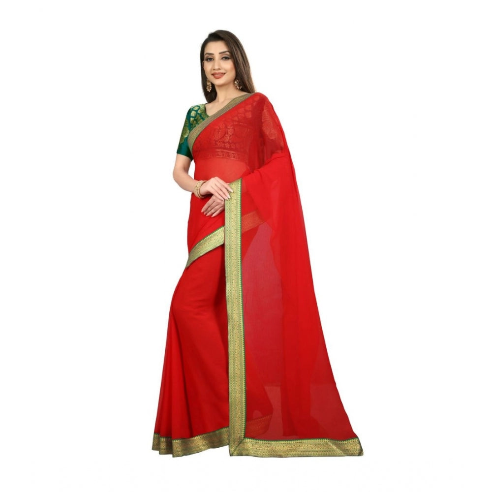 Designer Chiifon Jacquard Blouse piece Saree