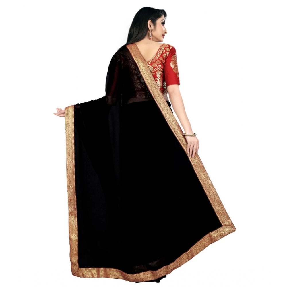 Designer Chiifon Jacquard Blouse piece Saree