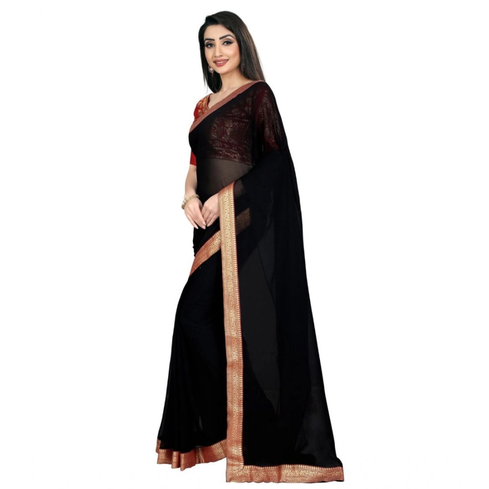 Designer Chiifon Jacquard Blouse piece Saree